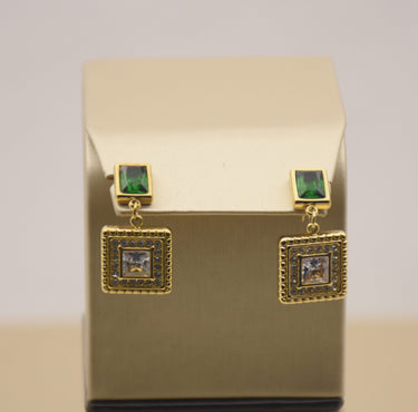 Modern Opulence, Exclusive, Stainless Steel Earrings, 18K Gold Finish, Buy Modern Opulence Online